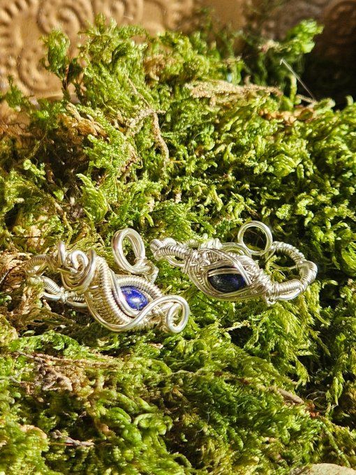 Bague lapis lazuli -Ajustable