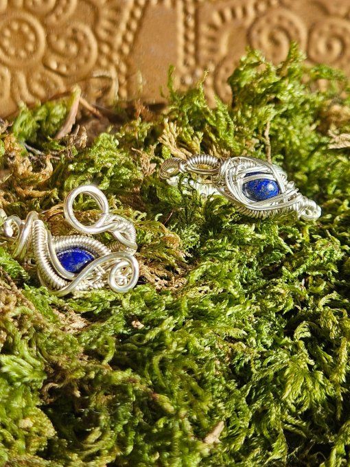 Bague lapis lazuli -Ajustable