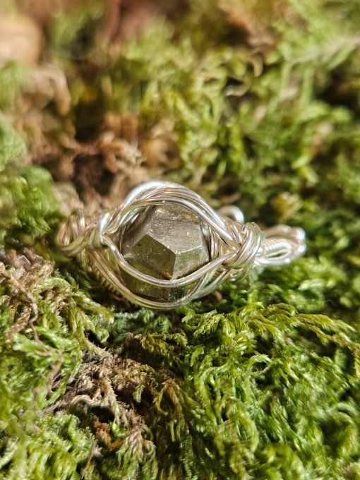 Bague pyrite - Courrone ✨ ajustable
