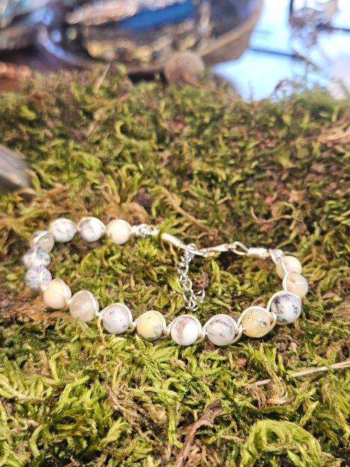  Bracelet Opale dendritique /merlinite