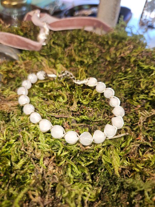 Jade blanche canada bracelet -serenité et protection