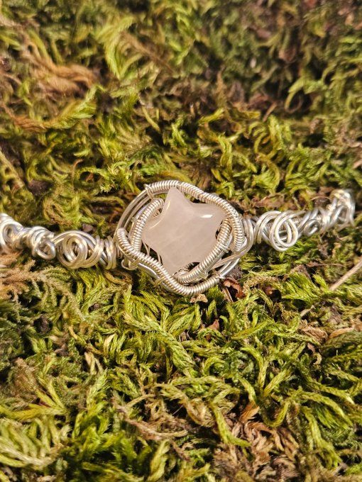  Charms Quartz rose étoile -amour de soi , douceur 