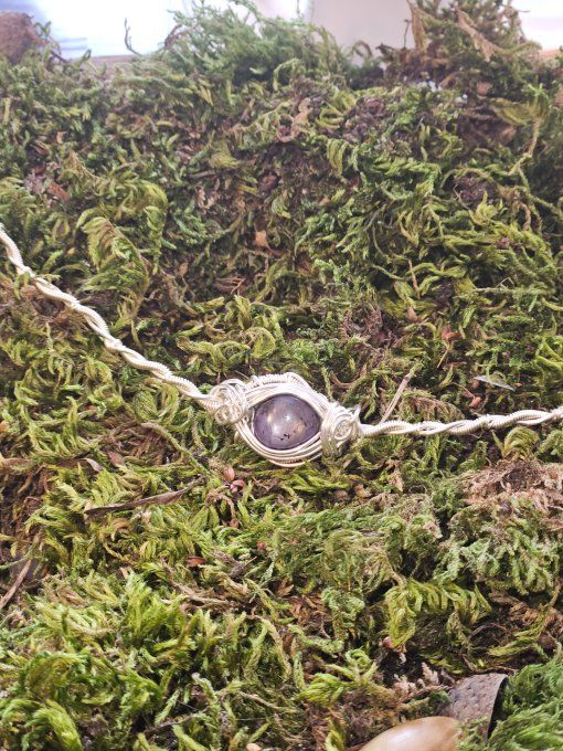  Rubis  corindon ✨ collier charms modulable 