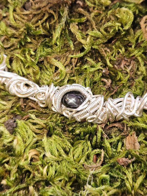 Diopside black star -collier charms modulable 