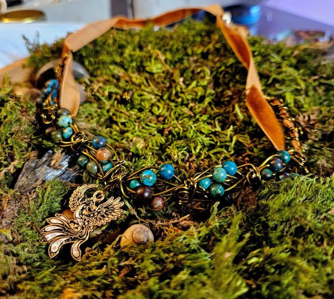 Réservation après acompte Pumpkin jewels apatite bleu