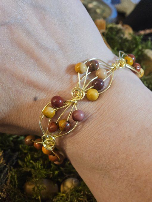 Pumpkin jewels mookaite .bijou de l'automne