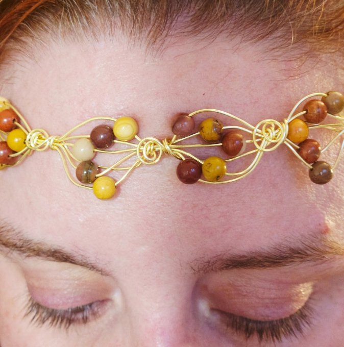 Pumpkin jewels mookaite .bijou de l'automne 