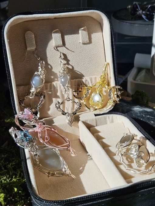 Coffret -Parure pierre de lune Hecatolite