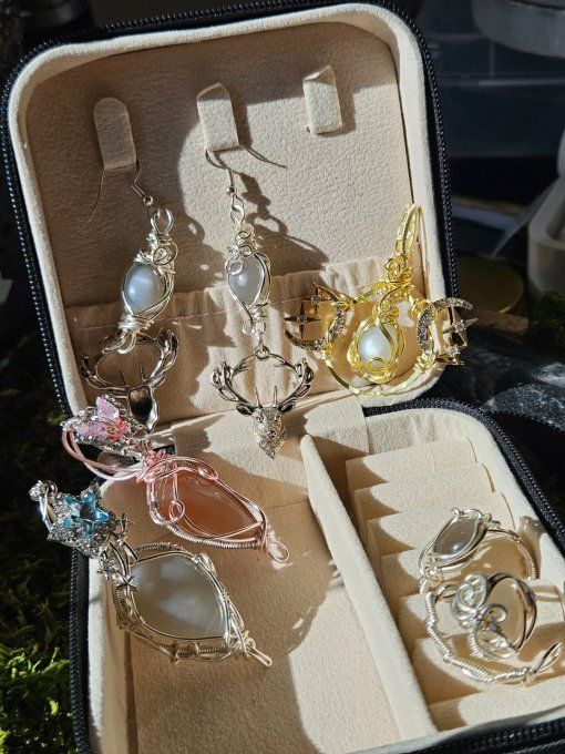 Coffret -Parure pierre de lune Hecatolite