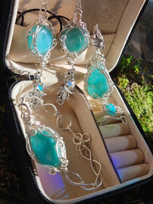 Coffret- Parure Amazonite 