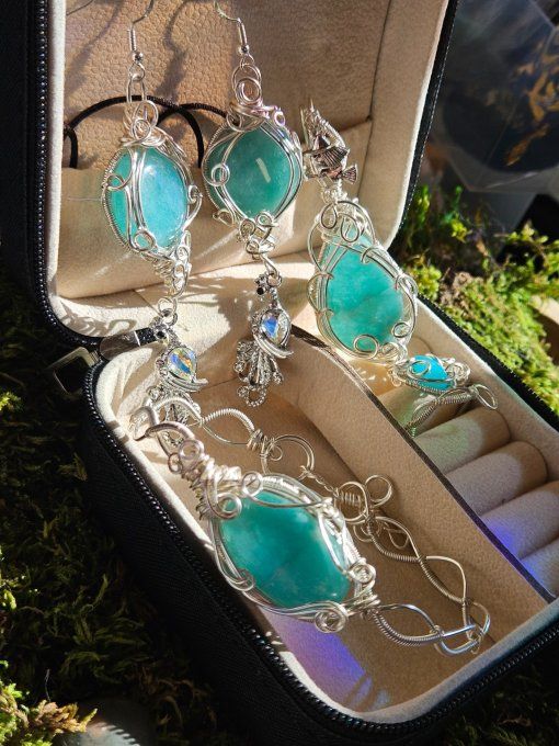 Coffret- Parure Amazonite 