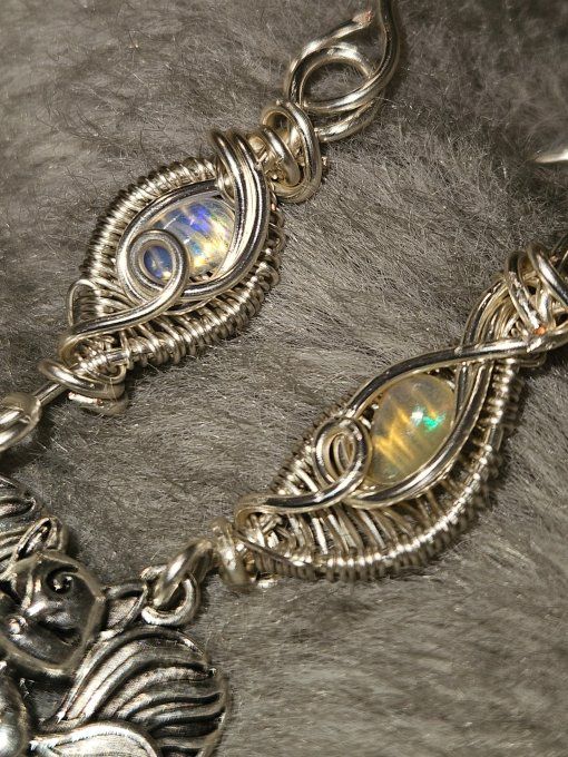 Boucle d'oreille Opale éthiopienne 