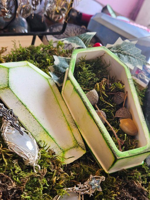 Cercueil En Jesmonite – Boîte À Bijoux Gothique     