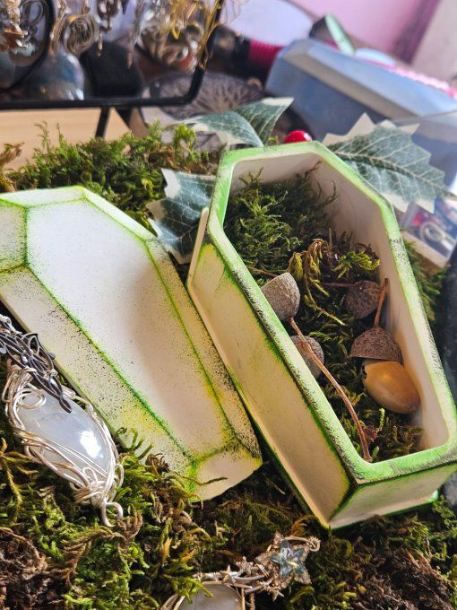 Cercueil En Jesmonite – Boîte À Bijoux Gothique     