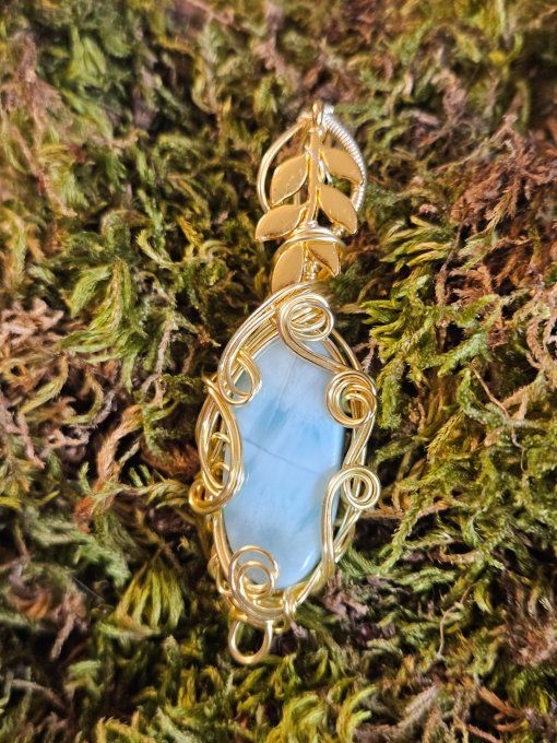 Pendentif amulette Larimar ✨