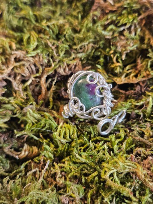 Zoisite Sur rubis ✨❤️ bague ajustable 