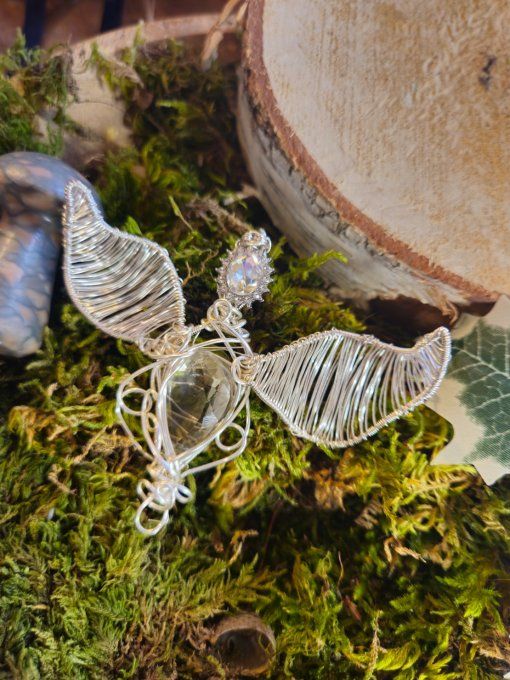 Ailes De Diamant – Collier Cristal De Roche | Clarté & Harmonie