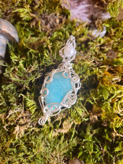 Amazonite -Amulette Larmes d'Héra
