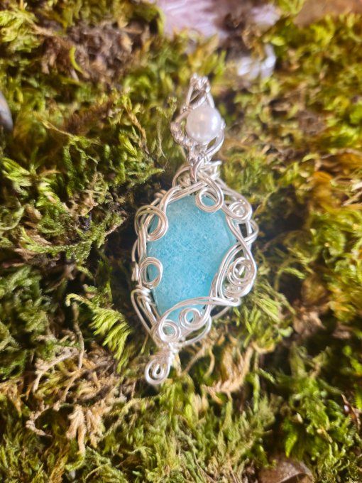 Amazonite -Amulette Larmes d'Héra 