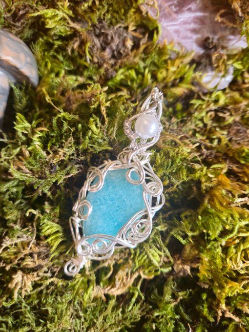 Amazonite -Amulette Larmes d'Héra 
