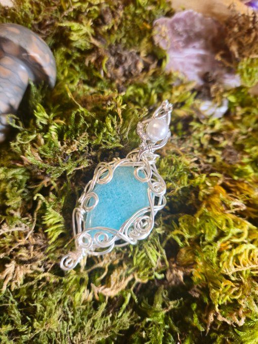 Amazonite -Amulette Larmes d'Héra 