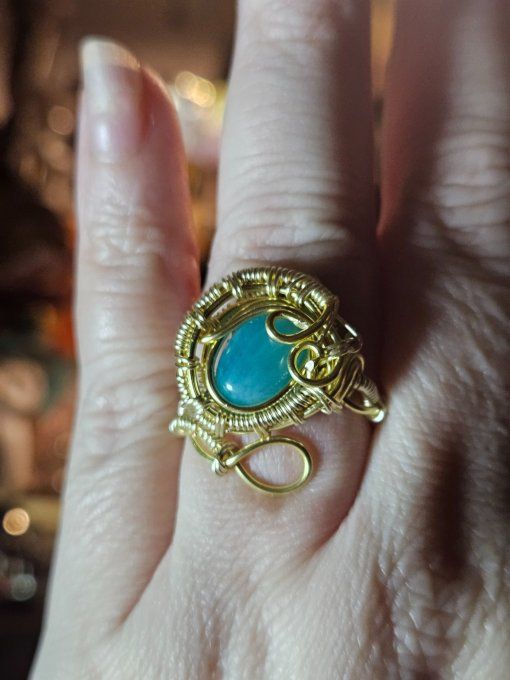 Bague Amazonite - Larmes d'Hera 
