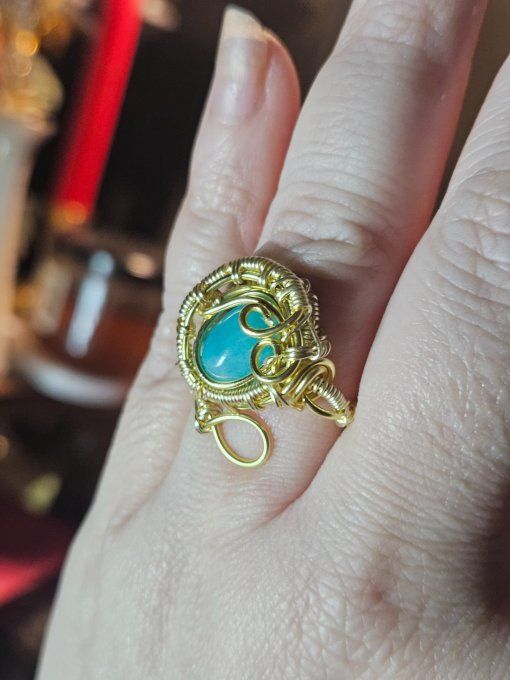 Bague Amazonite - Larmes d'Hera 