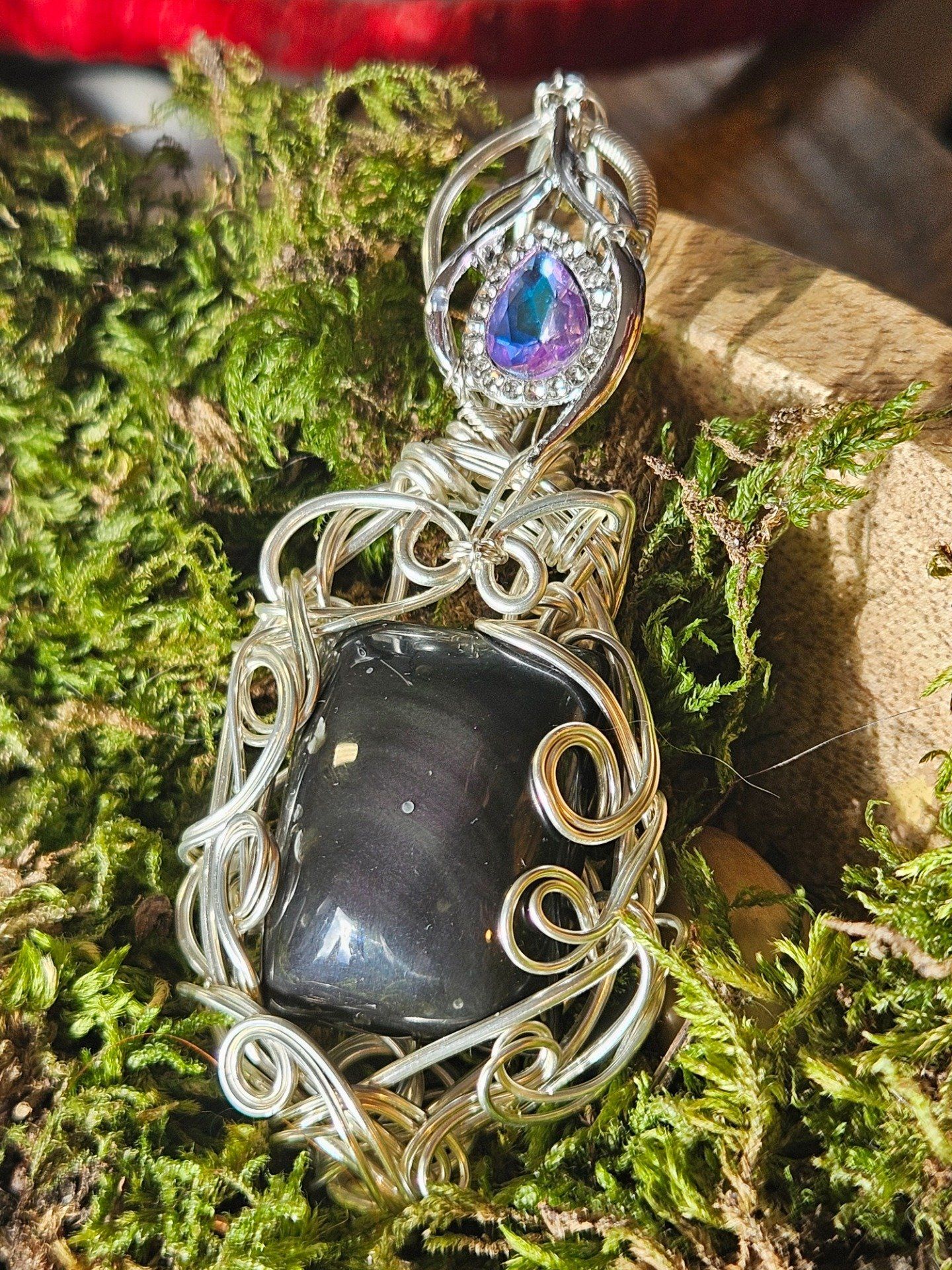 Pendentif Obsidienne Oeil céleste -protection et vérité