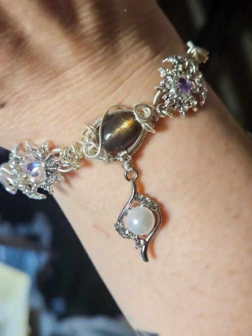 Bijou Pierre de Soleil Noire Lattice -confiance en soi et joie