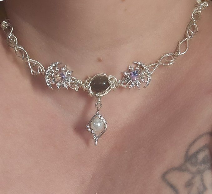 Bijou Pierre de Soleil Noire Lattice -confiance en soi et joie