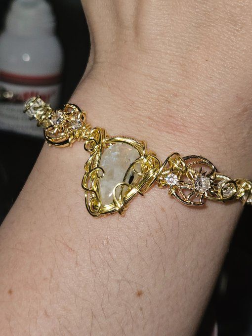 Charms pierre de lune ?peristerite mémoire et concentration 