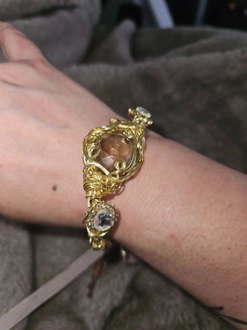 Constellation de la lyre - Quartz fumé facettes 