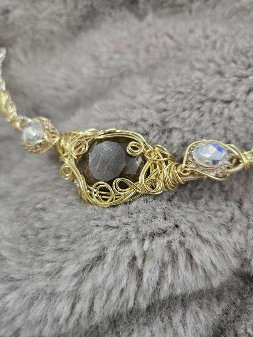 Constellation de la lyre - Quartz fumé facettes 