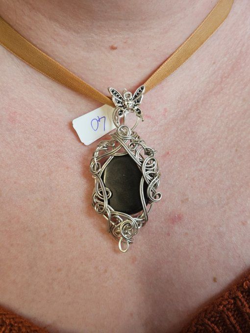  Amulette Obsidienne Noire ✨