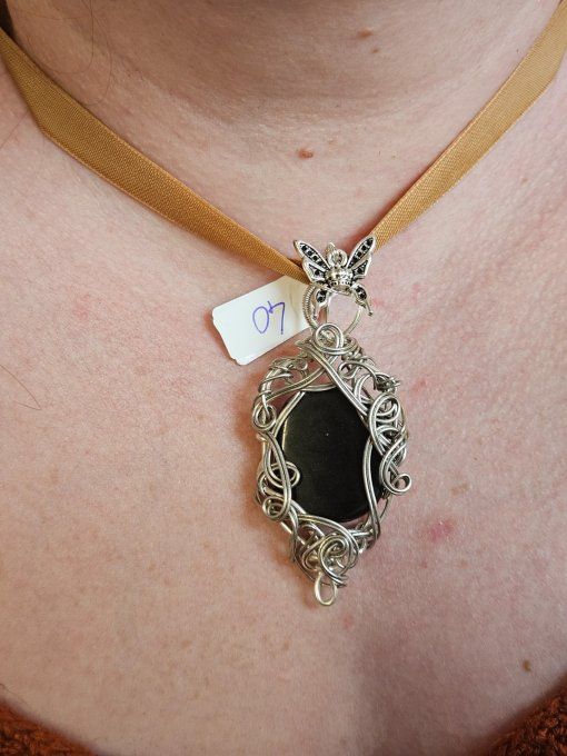  Amulette Obsidienne Noire ✨