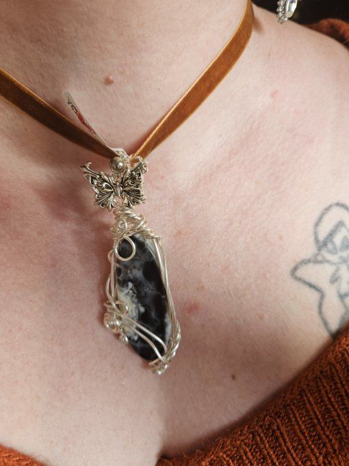 Amulette Merlinite (✨Opale Dendritique) -