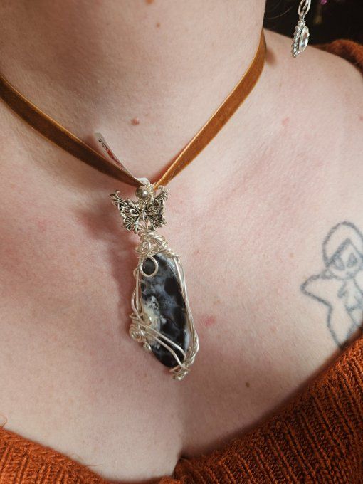  Amulette Merlinite (✨Opale Dendritique)  - 