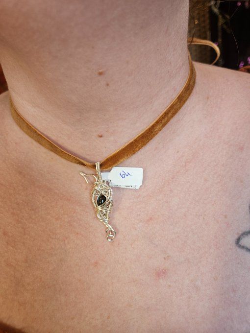  Pendentif Black Star Diopside 