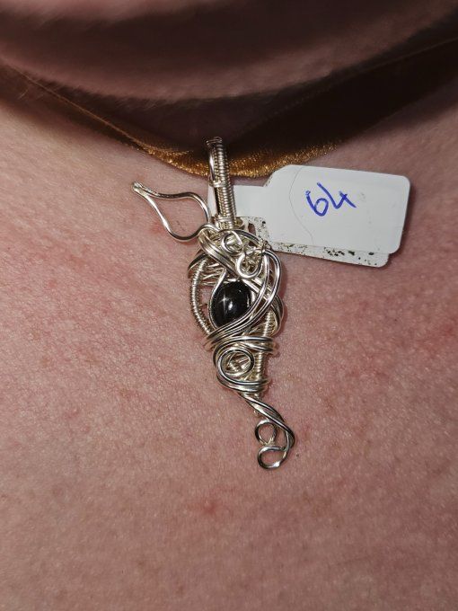  Pendentif Black Star Diopside 