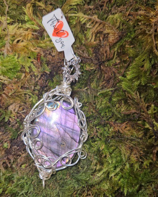 Amulettes Labradorite Violette ✨ pendentif protection et confiance 