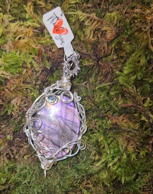 Amulettes Labradorite Violette ✨ pendentif protection et confiance 