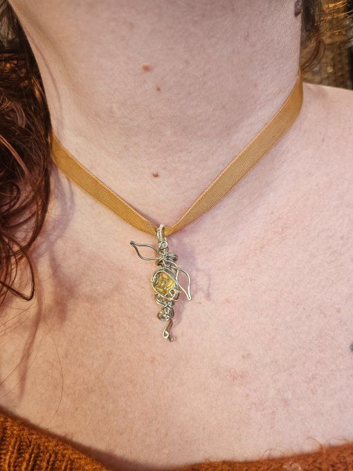 Pendentif ✨ Citrine -Amulette Elfique 