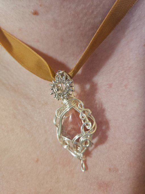 Pendentif Rhodochrosite – Apaisement, Sérénité & Protection