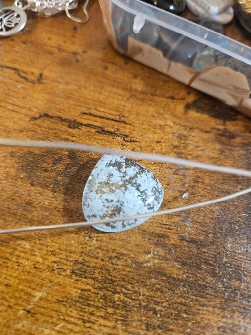 Collier modulable Quartz a hemimorphite  -reservation sandrine 