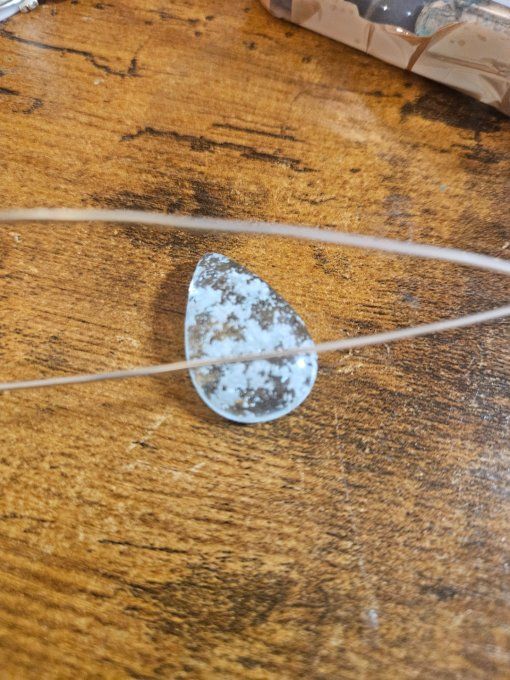 Collier modulable Quartz a hemimorphite  -reservation Geneviève 