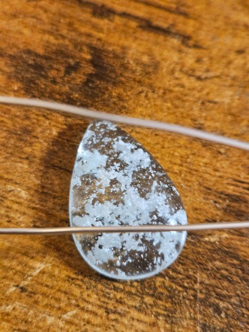 Collier modulable Quartz a hemimorphite  -reservation Geneviève 