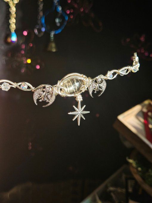 L'astre du matin: collier modulable Citrine naturelle 