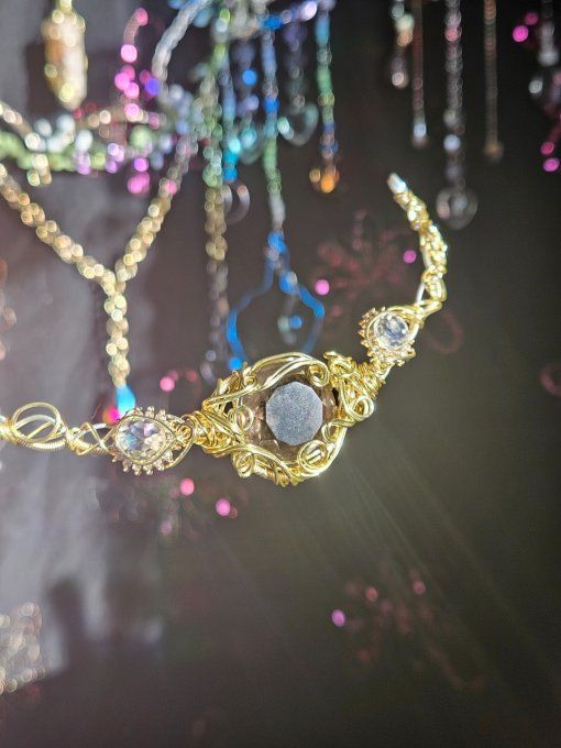 Constellation de la lyre - Quartz fumé facettes 