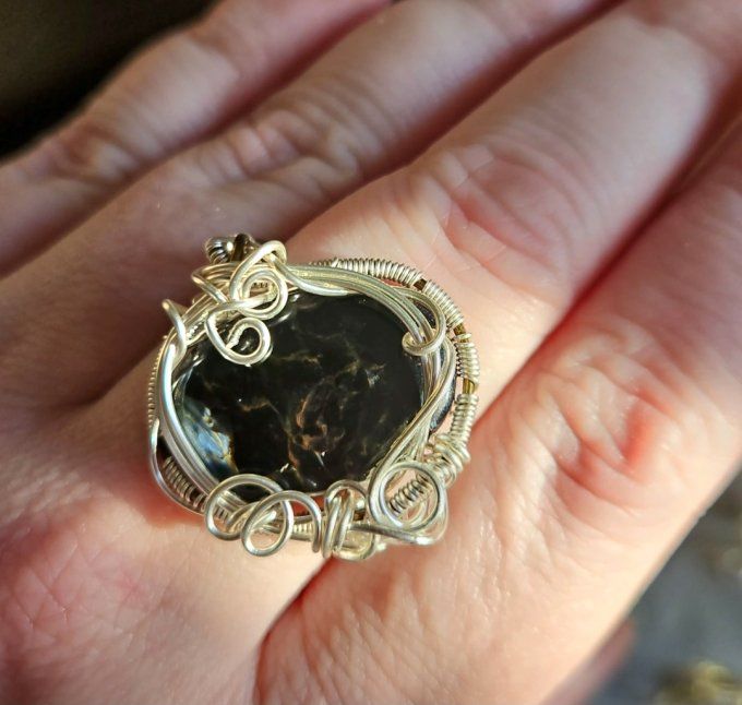 Bague Pietersite - ajustable .