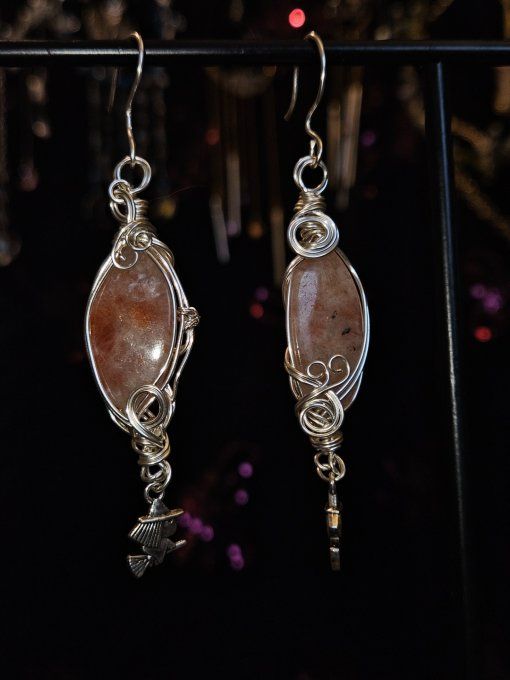 Boucles d’Oreilles Pierre de Soleil – Joie & Vitalité